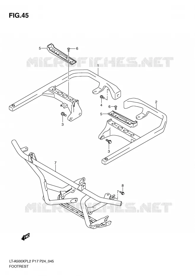 REPOSE PIED Suzuki QUAD 500 KINGQUAD 2012  LT-A500XPL2(P17)