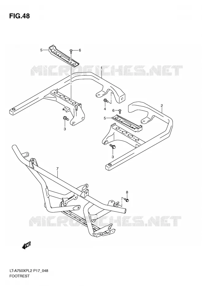 REPOSE PIED Suzuki QUAD 750 KINGQUAD 2012  LT-A750XPZL2(P17)