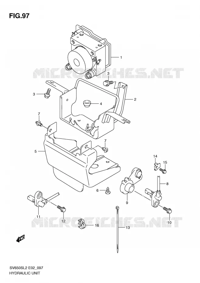 SYSTÈME ABS (SV650SAL2 E24) Suzuki MOTO 650 SV 2012  SV650SUL2(E02)
