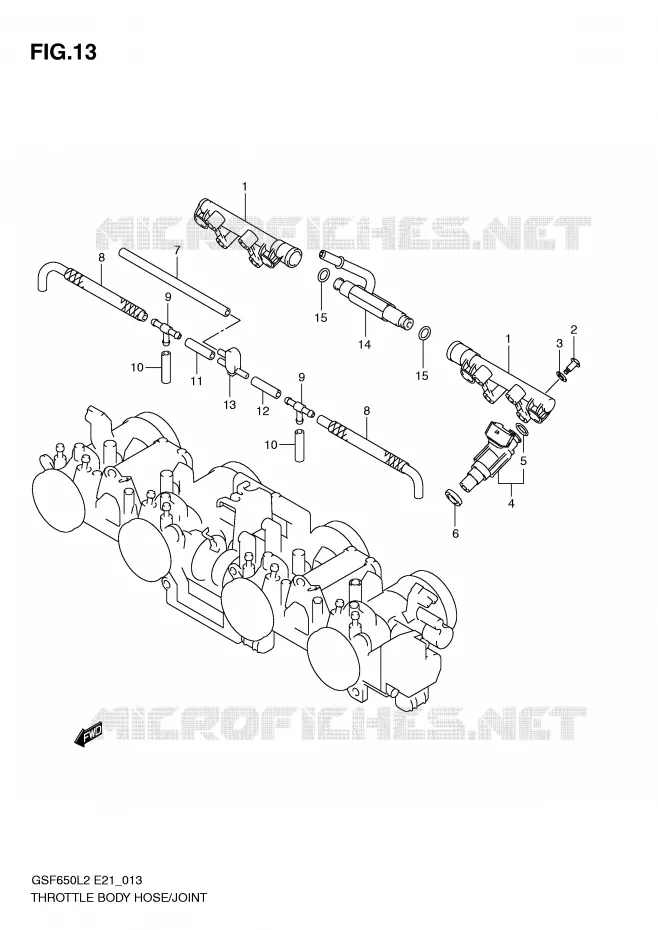 SYSTÈME D'INJECTION Suzuki MOTO 650 BANDIT 2012  GSF650AL2(E21)