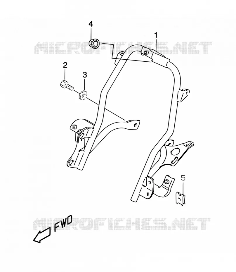 SUPPORT RADIATEUR (MODELE AY50 K1) Suzuki SCOOTER 50 KATANA 2001  AY50WRYK1