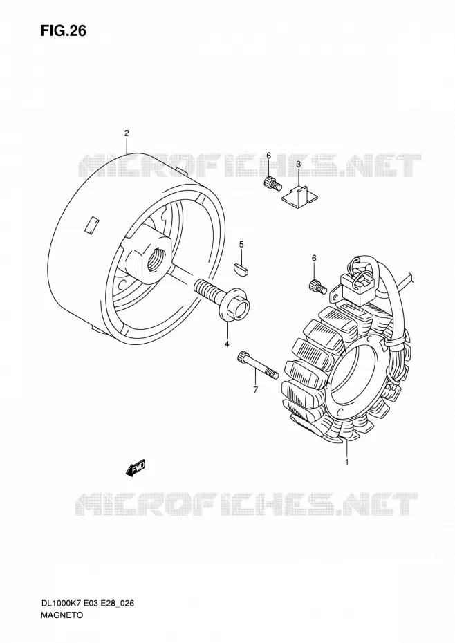 ALLUMAGE ROTOR - STATOR Suzuki MOTO 1000 V-STROM 2007  DL1000 K7 (E03,E28,E33)