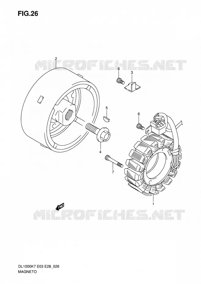 ALLUMAGE ROTOR - STATOR Suzuki MOTO 1000 V-STROM 2008  DL1000 K8 (E03,E28,E33)
