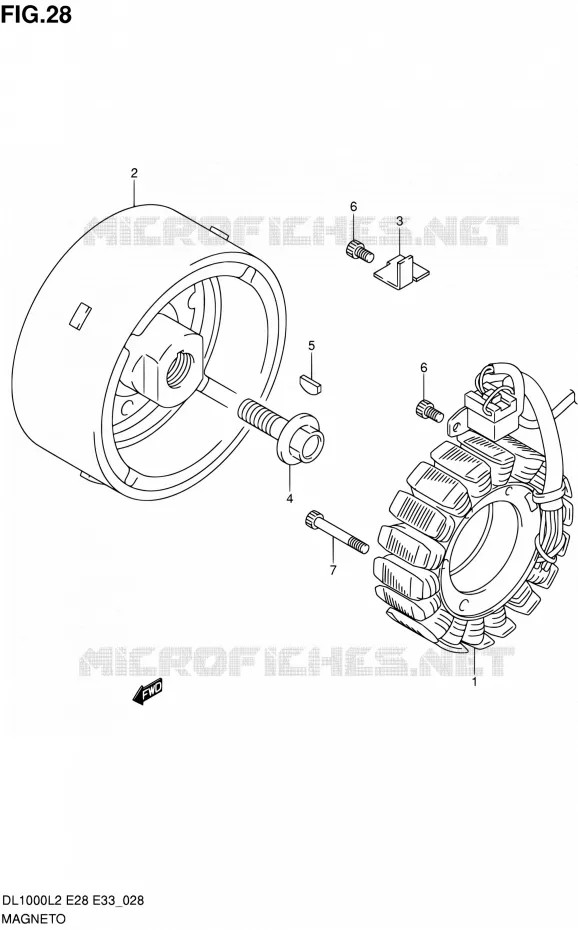 ALLUMAGE ROTOR - STATOR Suzuki MOTO 1000 V-STROM 2012  DL1000L2(E03,E28,E33)