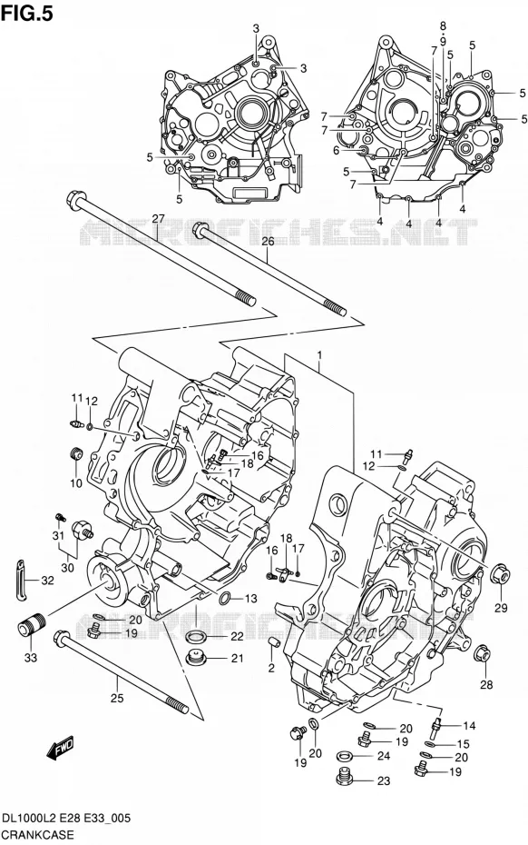 CARTER Suzuki MOTO 1000 V-STROM 2012  DL1000L2(E03,E28,E33)