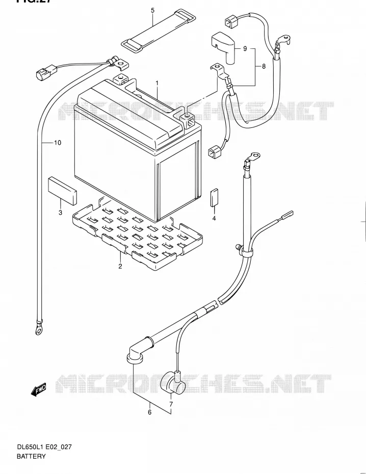 BATTERIE (DL650L1 E02) Suzuki MOTO 650 V-STROM 2011  DL650 L1 (E02,E19,E24)
