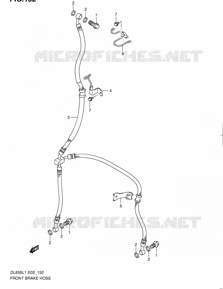 DURITE DE FREIN AVANT (DL650L1 E24) Suzuki MOTO 650 V-STROM 2011  DL650 L1 (E02,E19,E24)