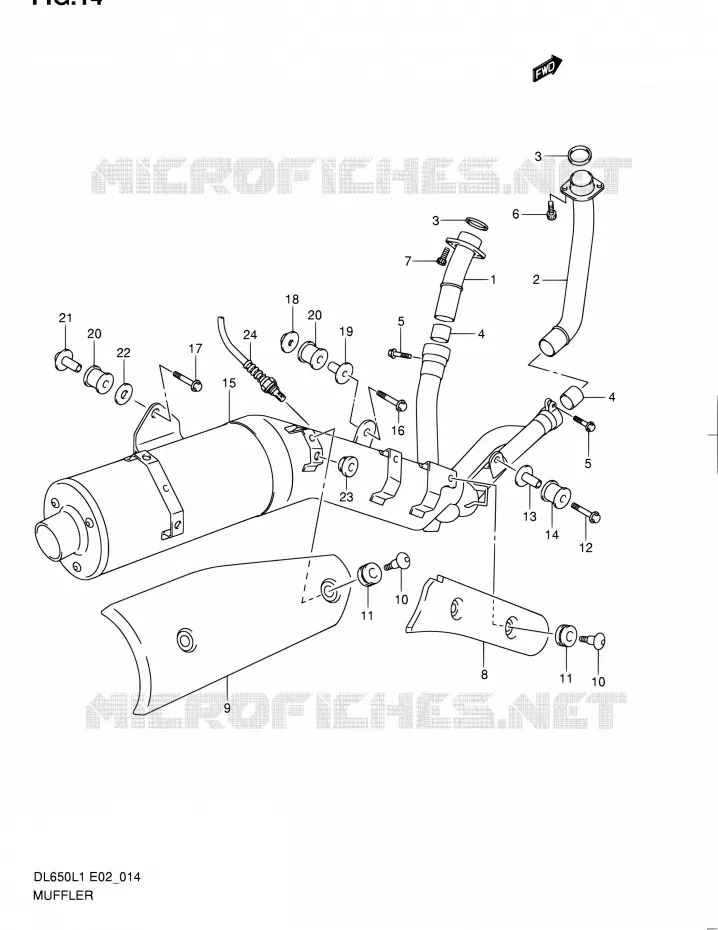 SILENCIEUX Suzuki MOTO 650 V-STROM 2011  DL650 L1 (E02,E19,E24)