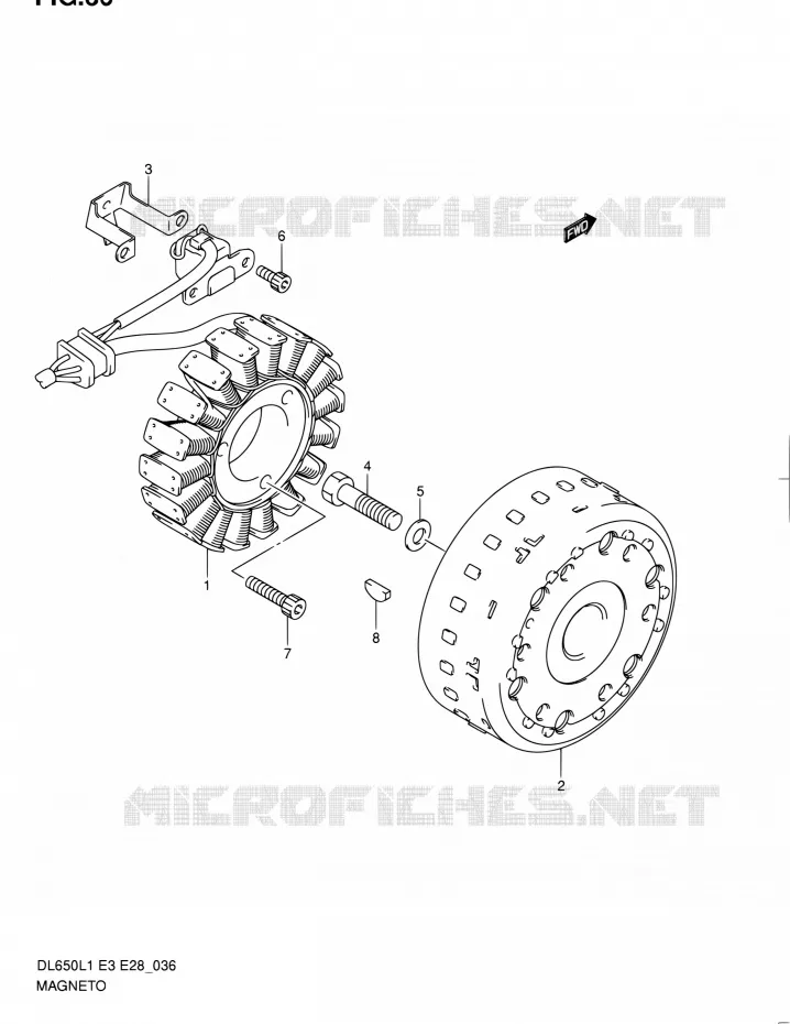 ALLUMAGE ROTOR - STATOR Suzuki MOTO 650 V-STROM 2011  DL650 L1 (E03,E28,E33)