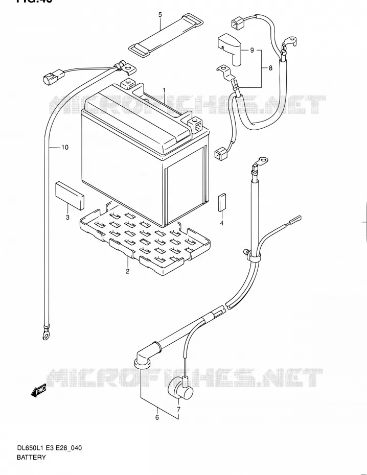 BATTERIE (DL650AL1 E03) Suzuki MOTO 650 V-STROM 2011  DL650 L1 (E03,E28,E33)