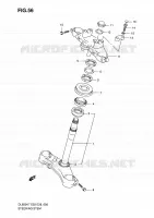 COLONNE DE DIRECTION pour Suzuki V-STROM 650 2010