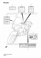 ETIQUETTE (MODEL K8/K9/L0) pour Suzuki V-STROM 650 2010