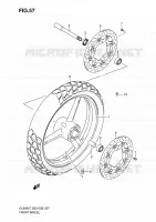 ROUE AVANT (DL650K7/K8/K9/L0) pour Suzuki V-STROM 650 2010