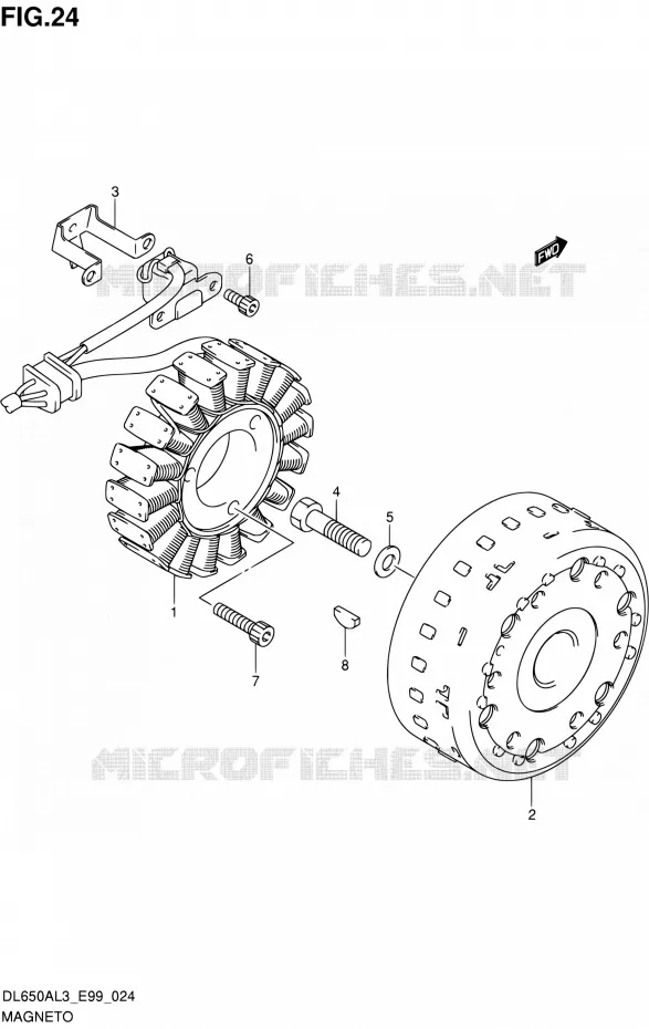 ALLUMAGE ROTOR - STATOR Suzuki MOTO 650 V-STROM 2013  DL650A L3 (E99)