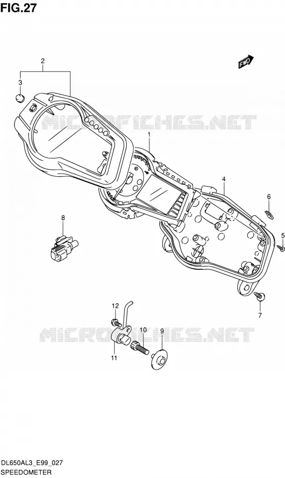 COMPTEUR Suzuki MOTO 650 V-STROM 2013  DL650A L3 (E99)