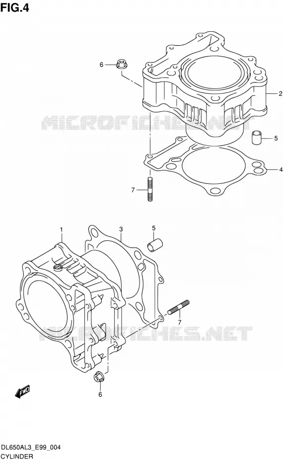 CYLINDRE Suzuki MOTO 650 V-STROM 2013  DL650A L3 (E99)
