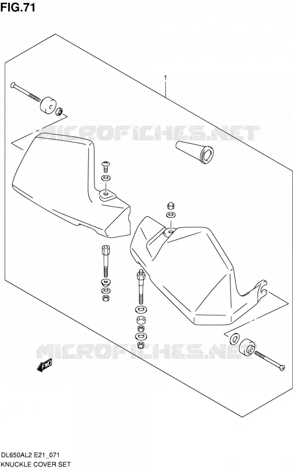 PROTEGES MAINS (OPTIONAL) Suzuki MOTO 650 V-STROM 2012  DL650AUE L2 (E21)