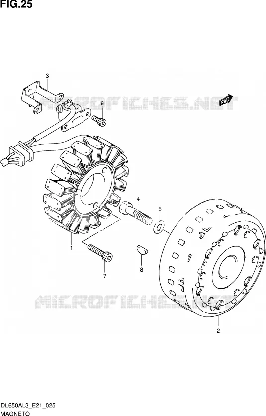 ALLUMAGE ROTOR - STATOR Suzuki MOTO 650 V-STROM 2013  DL650AUE L3 (E21)