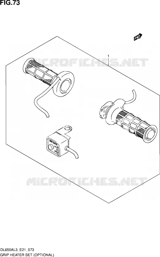 KIT POIGNEES CHAUFFANTES (OPTIONAL) Suzuki MOTO 650 V-STROM 2013  DL650AUE L3 (E21)