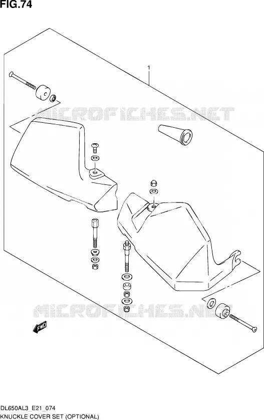 PROTEGES MAINS (OPTIONAL) Suzuki MOTO 650 V-STROM 2013  DL650AUE L3 (E21)