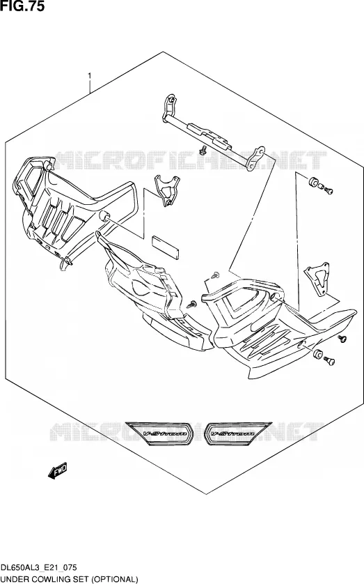 SABOT (OPTIONAL) Suzuki MOTO 650 V-STROM 2013  DL650AUE L3 (E21)