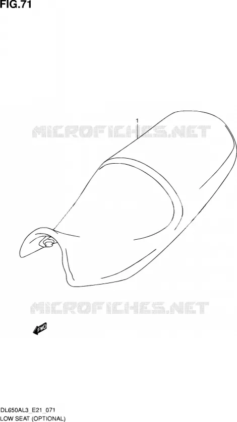SELLE BASSE (OPTIONAL) Suzuki MOTO 650 V-STROM 2013  DL650AUE L3 (E21)