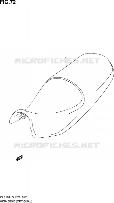 SELLE HAUTE (OPTIONAL) Suzuki MOTO 650 V-STROM 2013  DL650AUE L3 (E21)