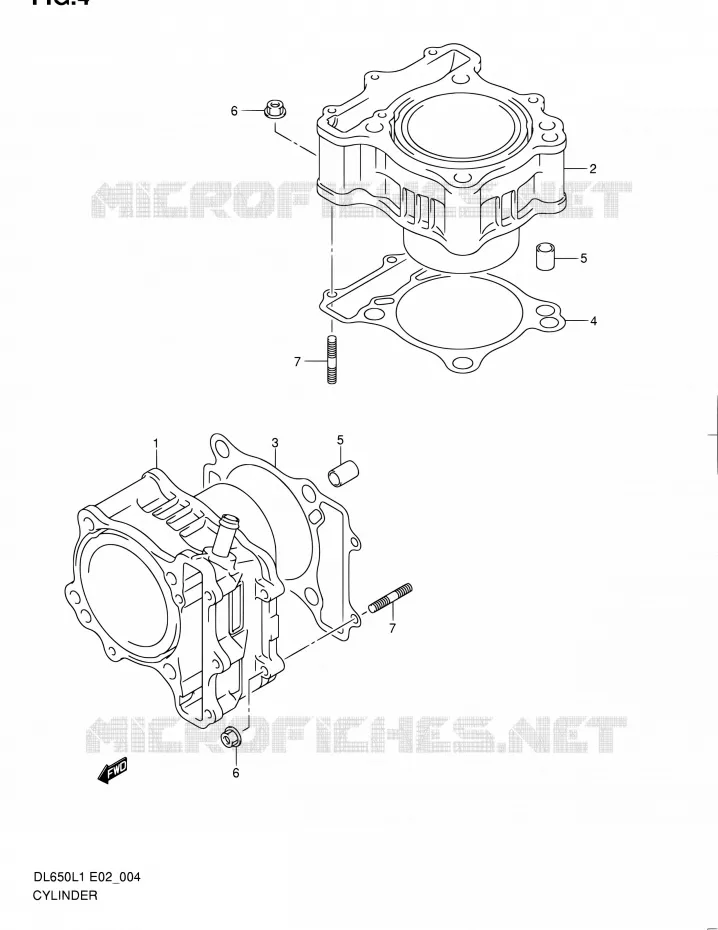 CYLINDRE Suzuki MOTO 650 V-STROM 2011  DL650UEL1(E19)