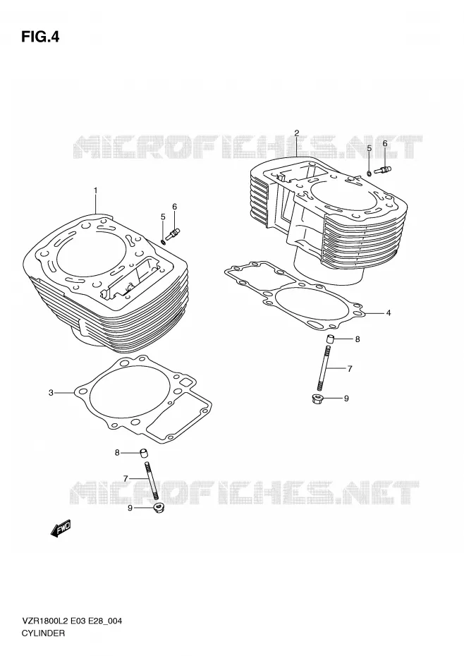 CYLINDRE Suzuki MOTO 1800 INTRUDER 2012  VZR1800L2(E03)