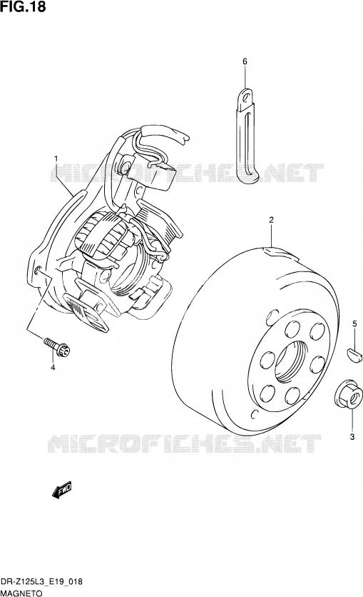 ALLUMAGE ROTOR - STATOR Suzuki MOTO 125 DR-Z 2013  DR-Z125 L3 (E19)