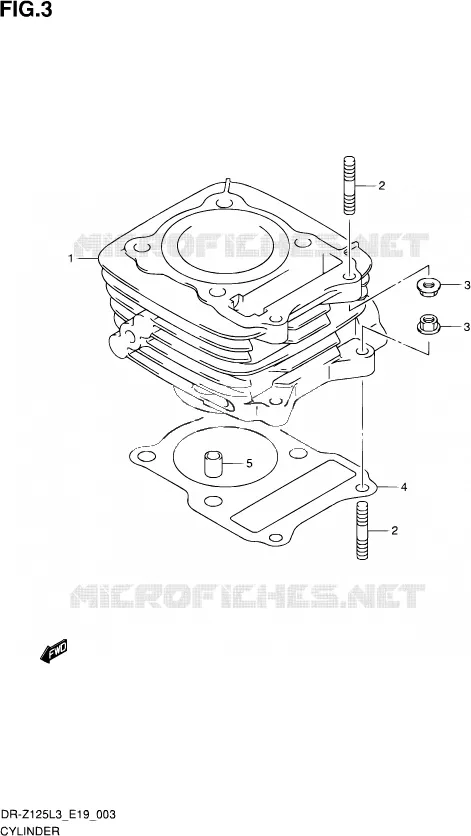 CYLINDRE Suzuki MOTO 125 DR-Z 2013  DR-Z125 L3 (E19)