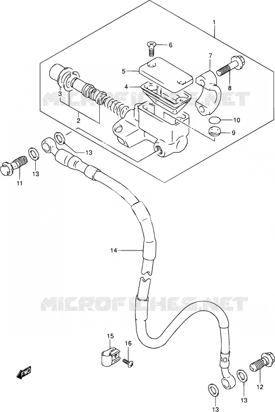 MAITRE CYLINDRE AVANT Suzuki MOTO 250 DR-Z 2003  DR-Z250 K3 (E03,E28,E33)