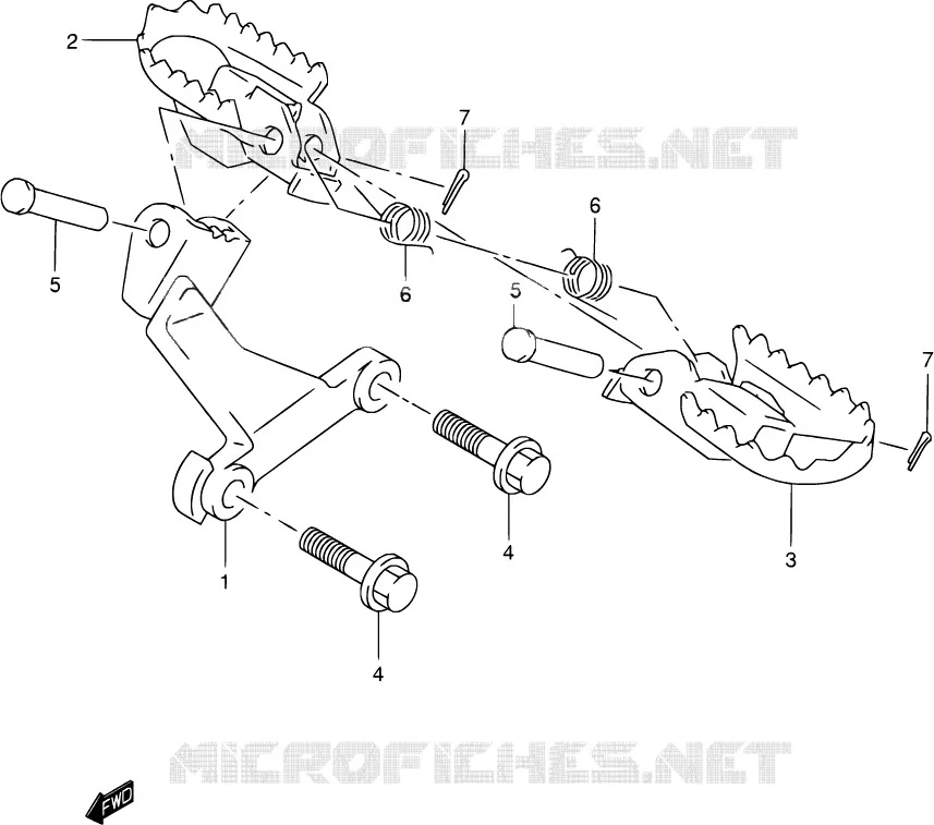 REPOSE PIED Suzuki MOTO 250 DR-Z 2003  DR-Z250 K3 (E03,E28,E33)