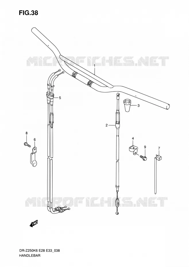 GUIDON Suzuki MOTO 250 DR-Z 2006  DR-Z250 K6 (E03,E28,E33)