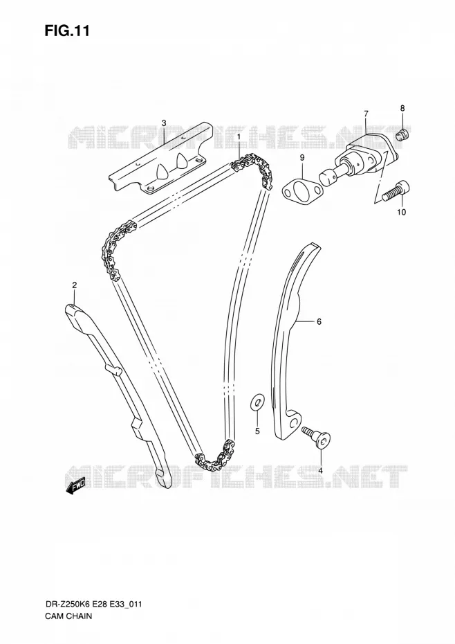 DISTRIBUTION Suzuki MOTO 250 DR-Z 2007  DR-Z250 K7 (E03,E28,E33)