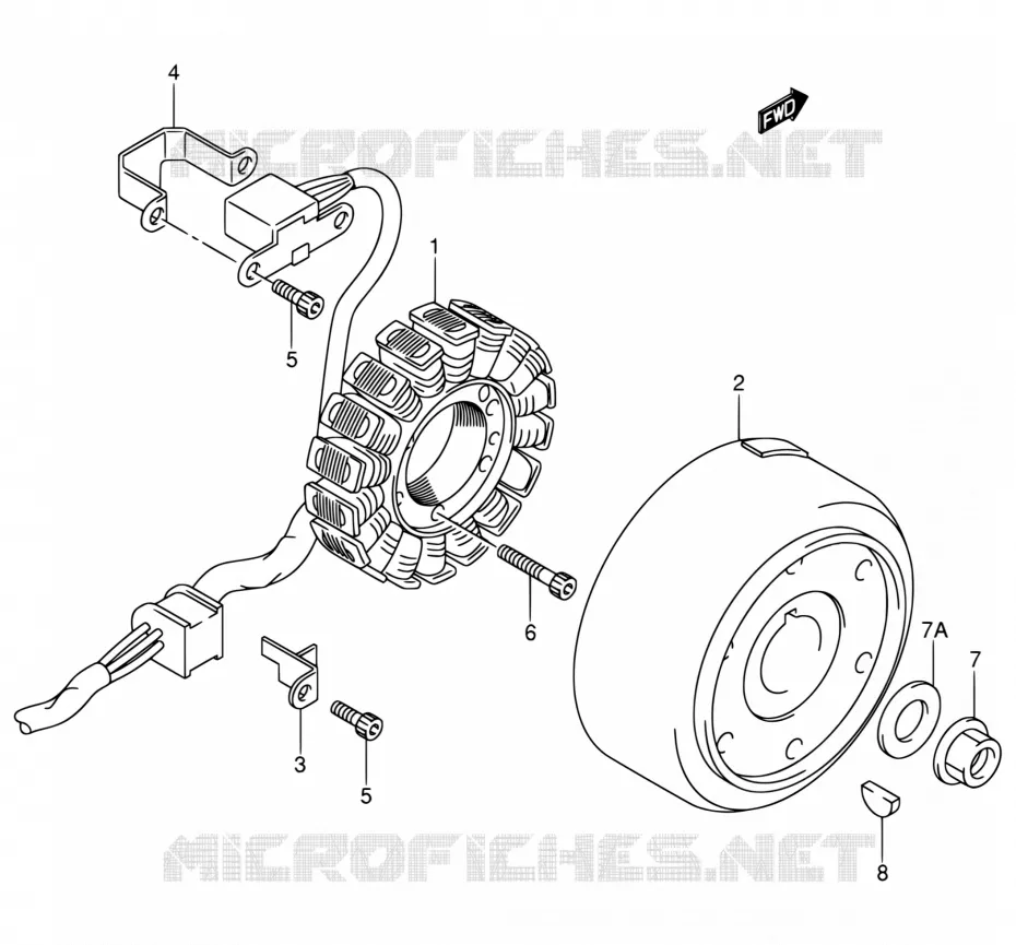 ALLUMAGE ROTOR - STATOR (DR-Z400EY/EK1/EK2/EK3/EK4) Suzuki MOTO 400 DR-Z 2004  DR-Z400K4(E03,E28,E33)