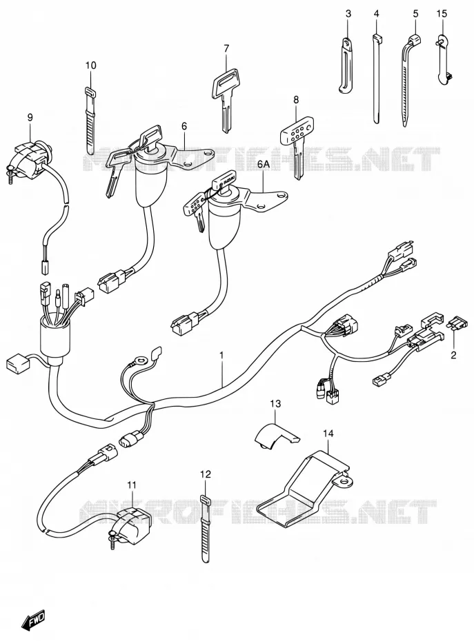 FAISCEAU ELECTRIQUE (DR-Z400EY/EK1/EK2/EK3/EK4) Suzuki MOTO 400 DR-Z 2003  DR-Z400EK3(E24)