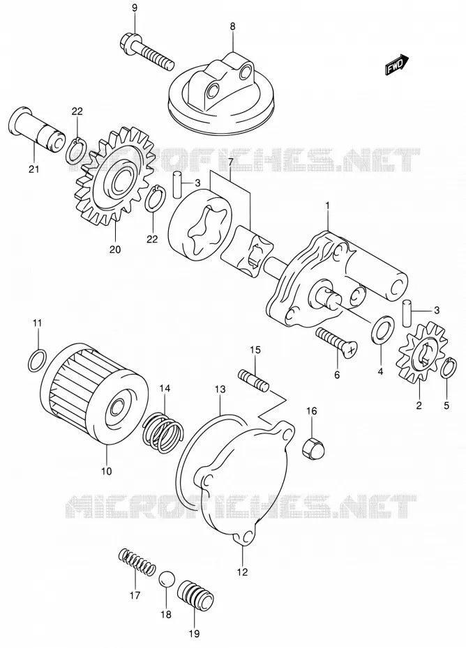 POMPE A HUILE Suzuki MOTO 400 DR-Z 2003  DR-Z400EK3(E24)