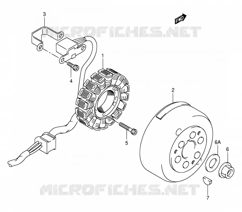ALLUMAGE ROTOR - STATOR (DR-Z400Y/K1/K2/K3) Suzuki MOTO 400 DR-Z 2004  DR-Z400E K4 (E03,E28,E33)