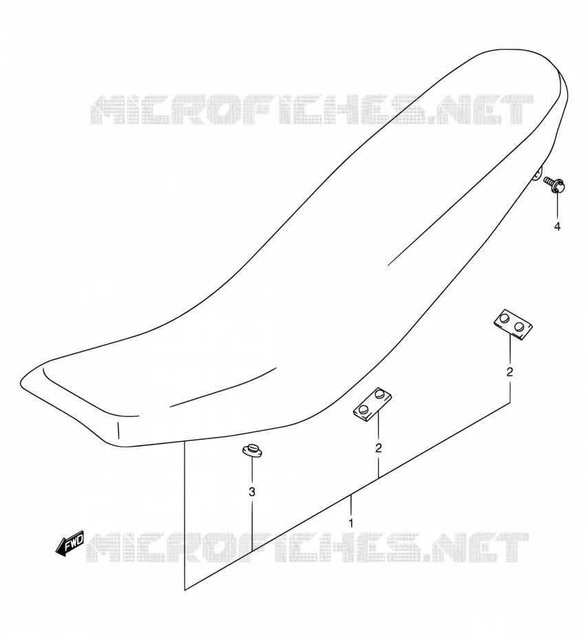 SELLE (MODELE K2/K3/K4) Suzuki MOTO 400 DR-Z 2004  DR-Z400E K4 (E03,E28,E33)
