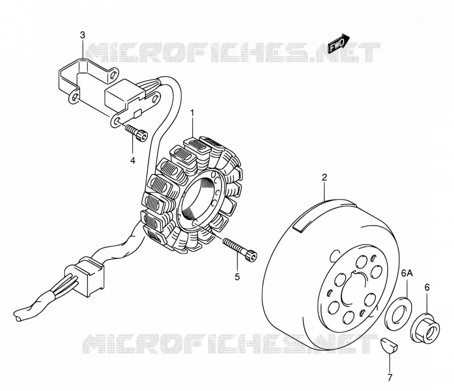 ALLUMAGE ROTOR - STATOR (DR-Z400Y/K1/K2/K3/K4) Suzuki MOTO 400 DR-Z 2004  DR-Z400EK4(E24)