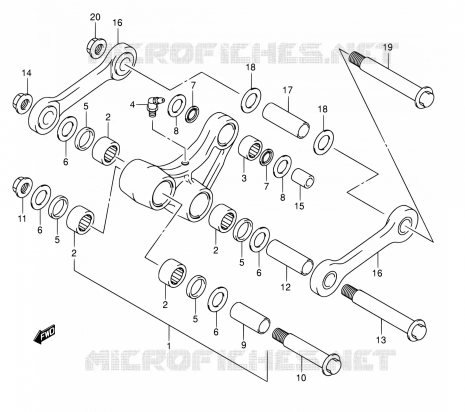 BIELLETTE D'AMORTISSEUR Suzuki MOTO 400 DR-Z 2006  DR-Z400E K6 (E03,E28,E33)