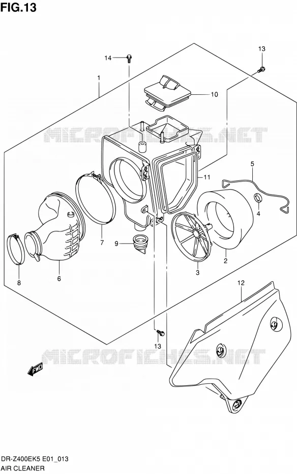 FILTRE A AIR Suzuki MOTO 400 DR-Z 2006  DR-Z400EK6(E24)