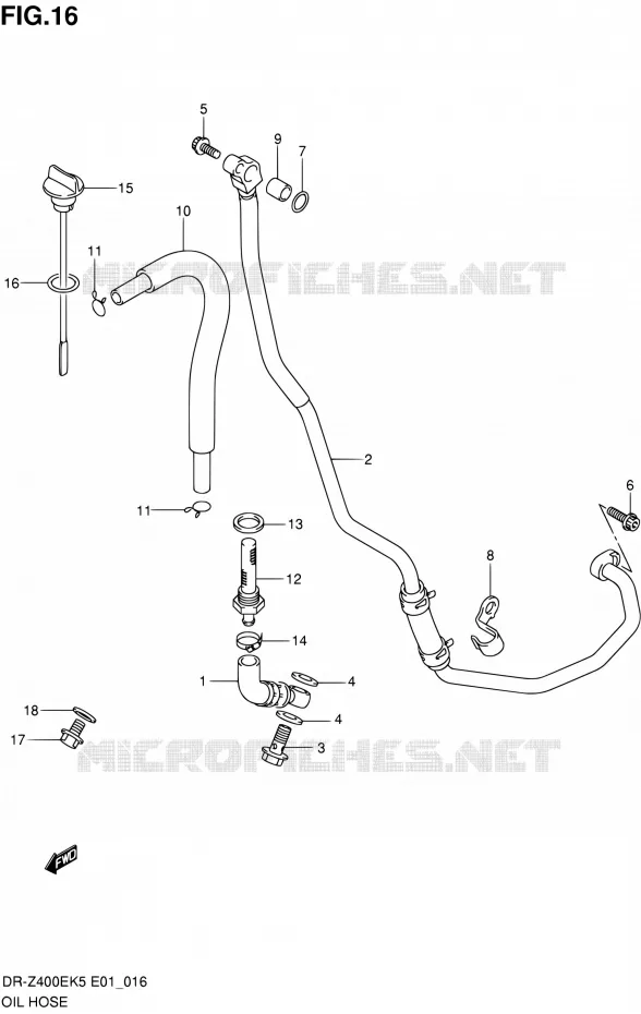 DURITE D'HUILE Suzuki MOTO 400 DR-Z 2007  DR-Z400EK7(E24)