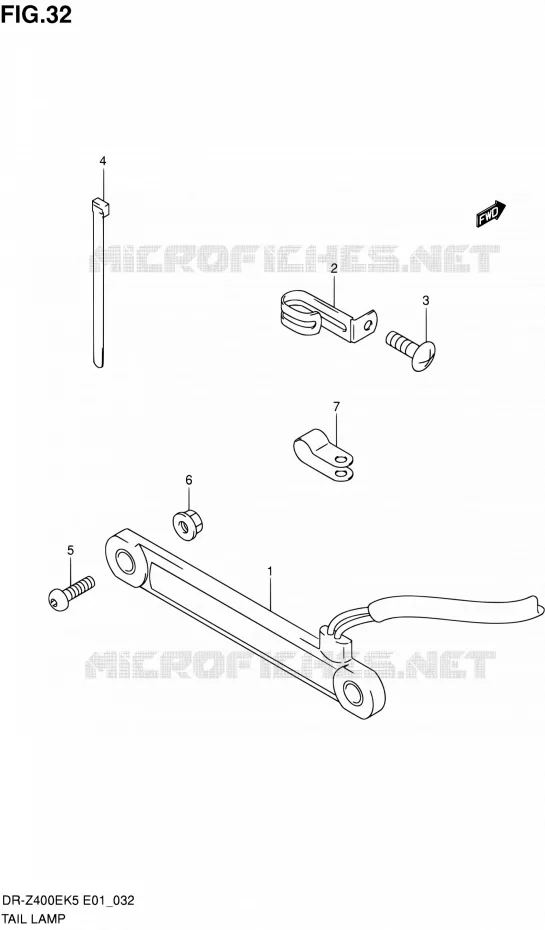 FEU ARRIERE (DR-Z400EK5/K6/K7 E01,P37) Suzuki MOTO 400 DR-Z 2007  DR-Z400EK7(E24)