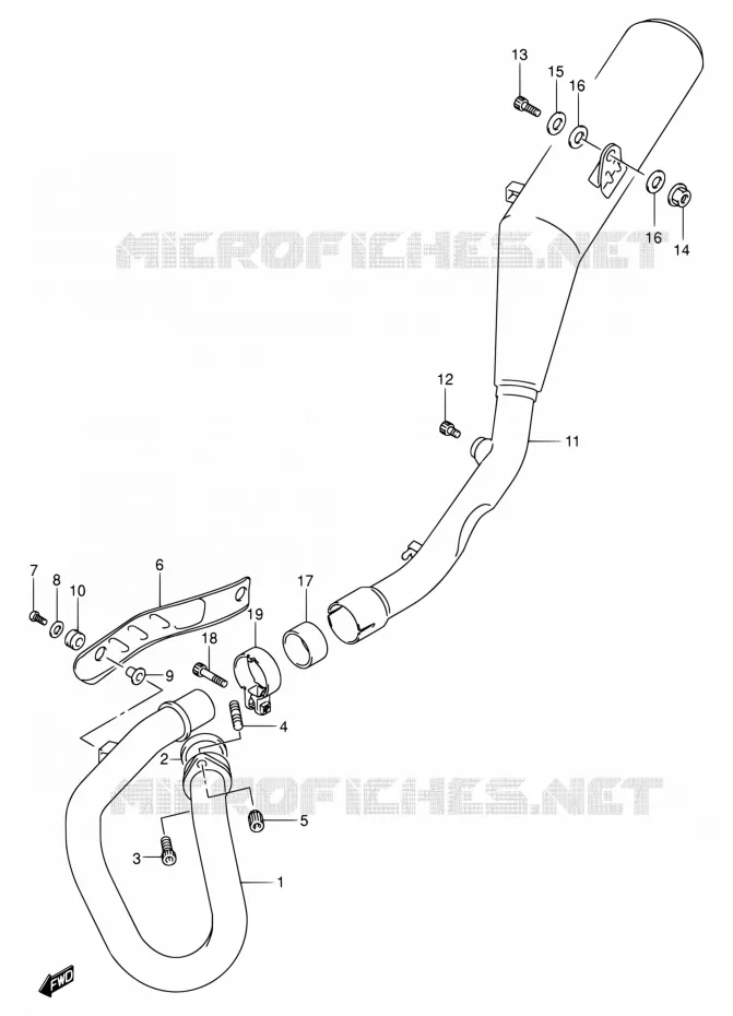 SILENCIEUX Suzuki MOTO 400 DR-Z 2000  DR-Z400E Y (E03,E28,E33)