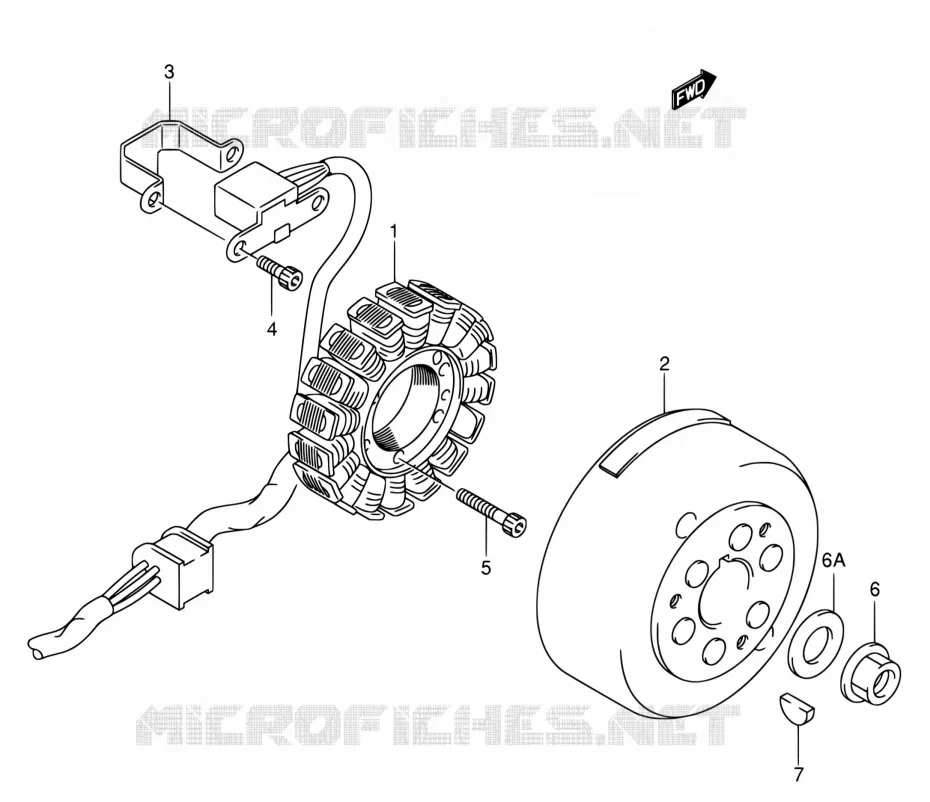 ALLUMAGE ROTOR - STATOR (DR-Z400Y/K1/K2/K3/K4) Suzuki MOTO 400 DR-Z 2000  DR-Z400EY(E24)