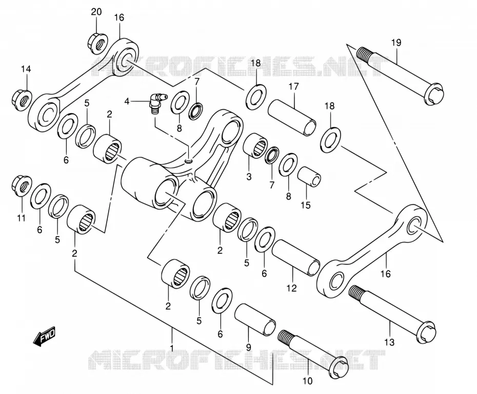 BIELLETTE D'AMORTISSEUR Suzuki MOTO 400 DR-Z 2000  DR-Z400EY(E24)