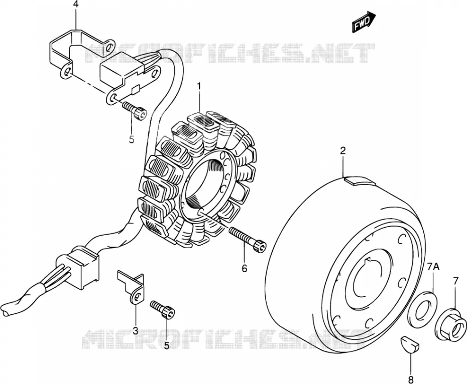ALLUMAGE ROTOR - STATOR Suzuki MOTO 400 DR-Z 2001  DR-Z400S K1 (E03,E28,E33)