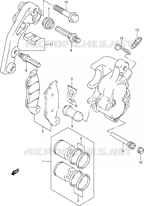 ETRIER DE FREIN AVANT Suzuki MOTO 400 DR-Z 2001  DR-Z400S K1 (E03,E28,E33)